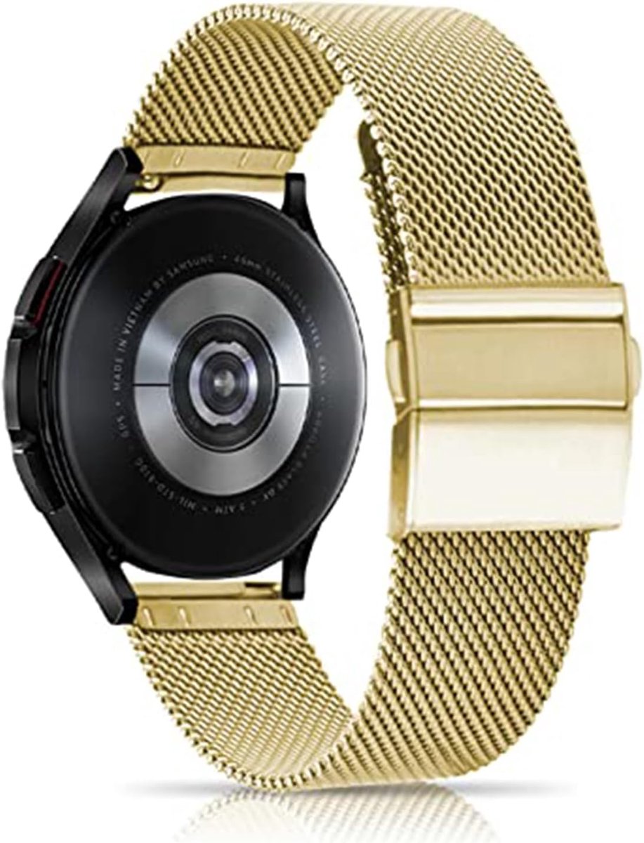 Stalen Horlogeband 20mm - Goud - Geschikt voor Samsung Galaxy Watch 7/6 Classic/6/5 - Luxe uitstraling - ShopVlot
