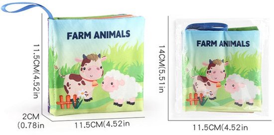 6-pack babyboeken 0-6 maanden, 4 baby-knisperboeken, tactiele sensorische boeken voor baby's, babyspeelgoed 0-6 maanden, zacht stoffen speelgoed, badcadeaus, baby-knisperboeken - 6-pack van Merkloos — afbeelding 4