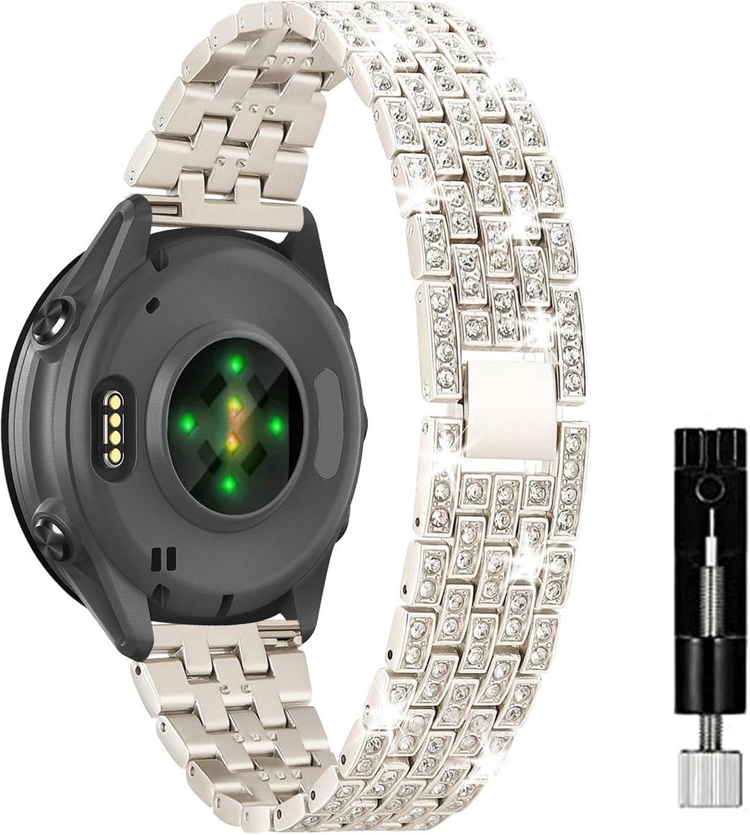 Horlogebandje 20 mm - roestvrijstaal - glanzende reservearmband - perfect voor sport en dagelijks gebruik - ShopVlot