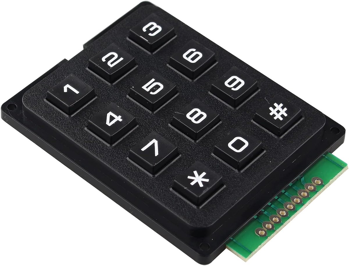 Matrix toetsenbord 4x3 - 12 toetsen - Duurzaam materiaal - Eenvoudige bediening voor Arduino - ShopVlot