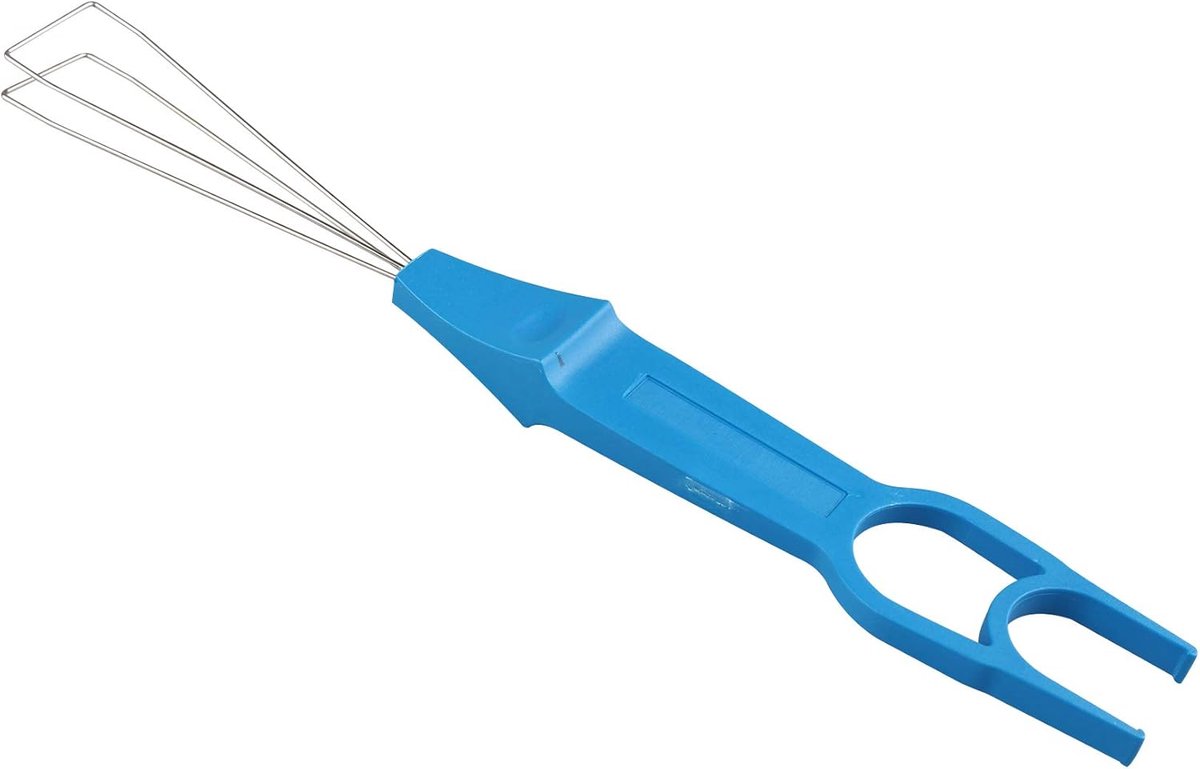 Keycap puller 2-in-1 - RVS sleutelring verwijderclip - Blauw - Eenvoudig toetsen verwijderen - ShopVlot