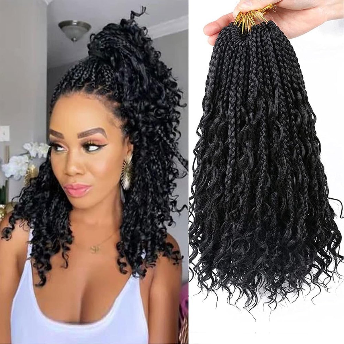 Haarextensies 14 Inch - Boho Crochet Braids - Natuurlijk en Volumineus - Ideaal voor Black Women - ShopVlot