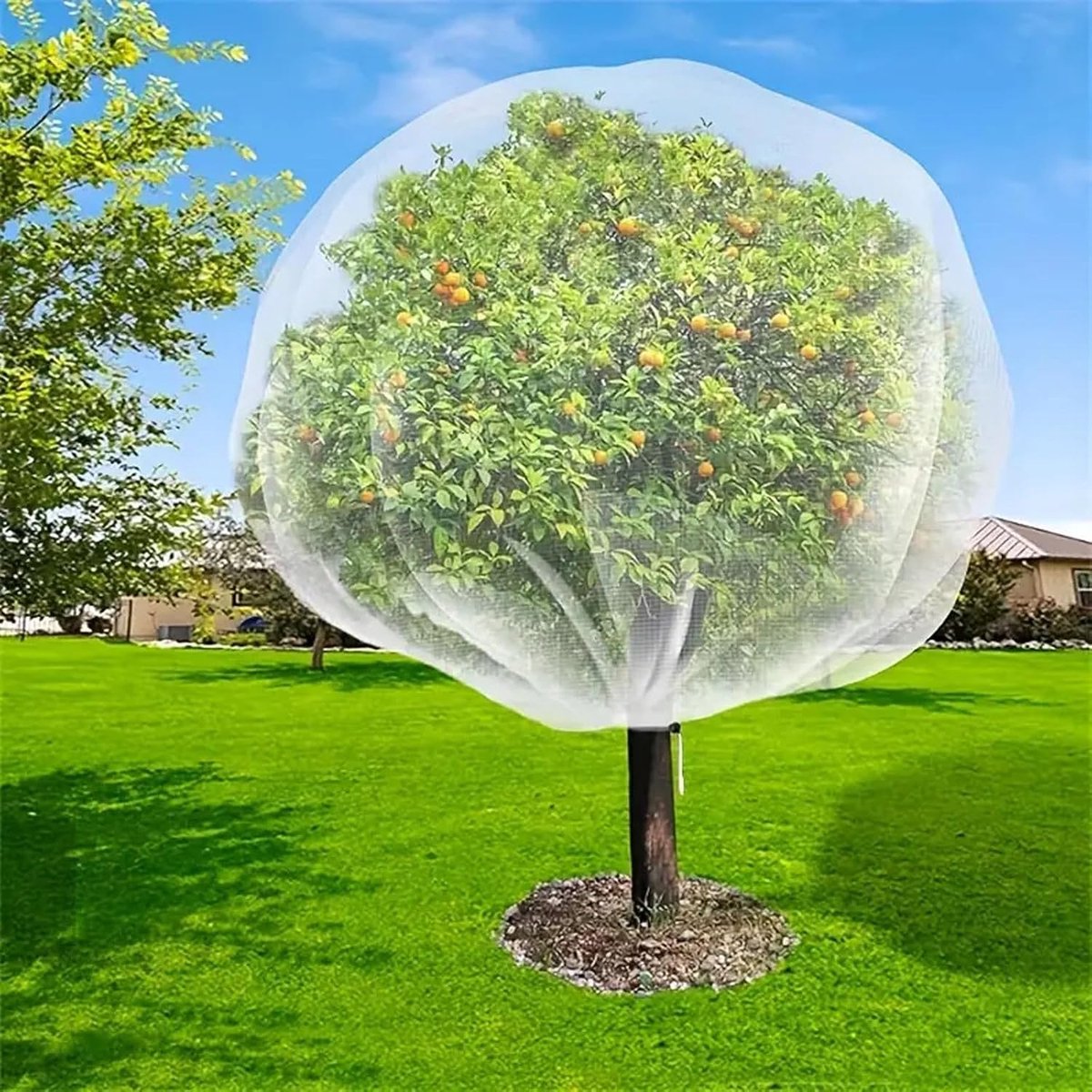 Fruitboombeschermingsnet 100 x 120 cm - fijnmazig net - met ritssluiting - bescherming voor fruit en bloemen - ShopVlot