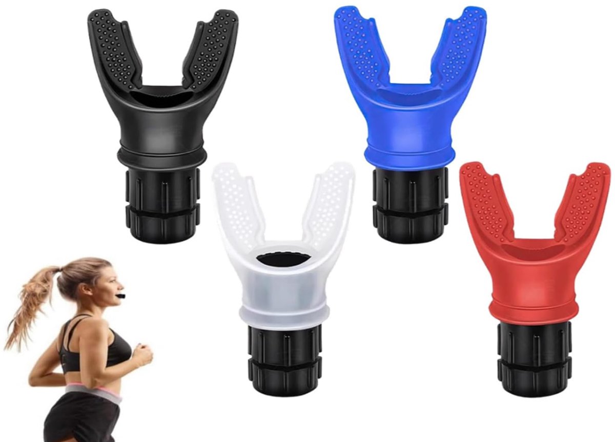 Ademhalingsapparaat set van 4 - draagbaar - hoogwaardig silicone en ABS - versterk je longcapaciteit - ShopVlot