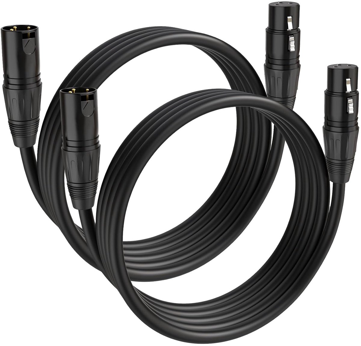 XLR kabel 100 cm - Male naar Female - 2 stuks - ideaal voor microfoons - ShopVlot