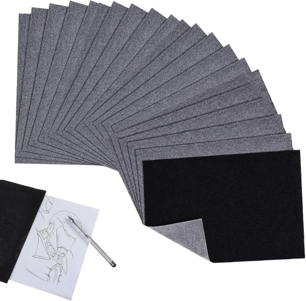 Transferpapier A4 100 vellen - premium koolpapier en grafietpapier - ideaal voor overtekenen - ShopVlot
