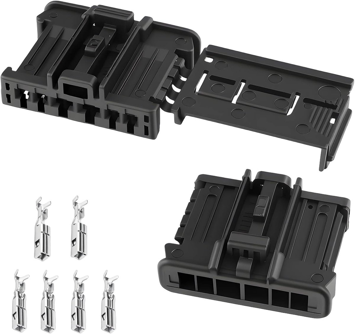 Set van 2 achterlicht stekkers 6-pins - reparatiestekker 98825-1061 - robuust plastic en metaal - ShopVlot