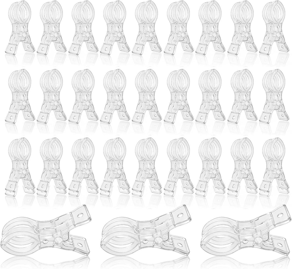 Ballonboog clips 30 stuks - transparant - stevige ABS - ideaal voor feestdecoraties - ShopVlot