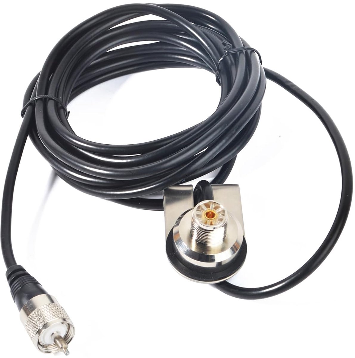 Universele radio montage SO239 - UHF-vrouwelijk naar PL259 - 4m RG58 coaxkabel - ideaal voor draagbare CB radio - ShopVlot