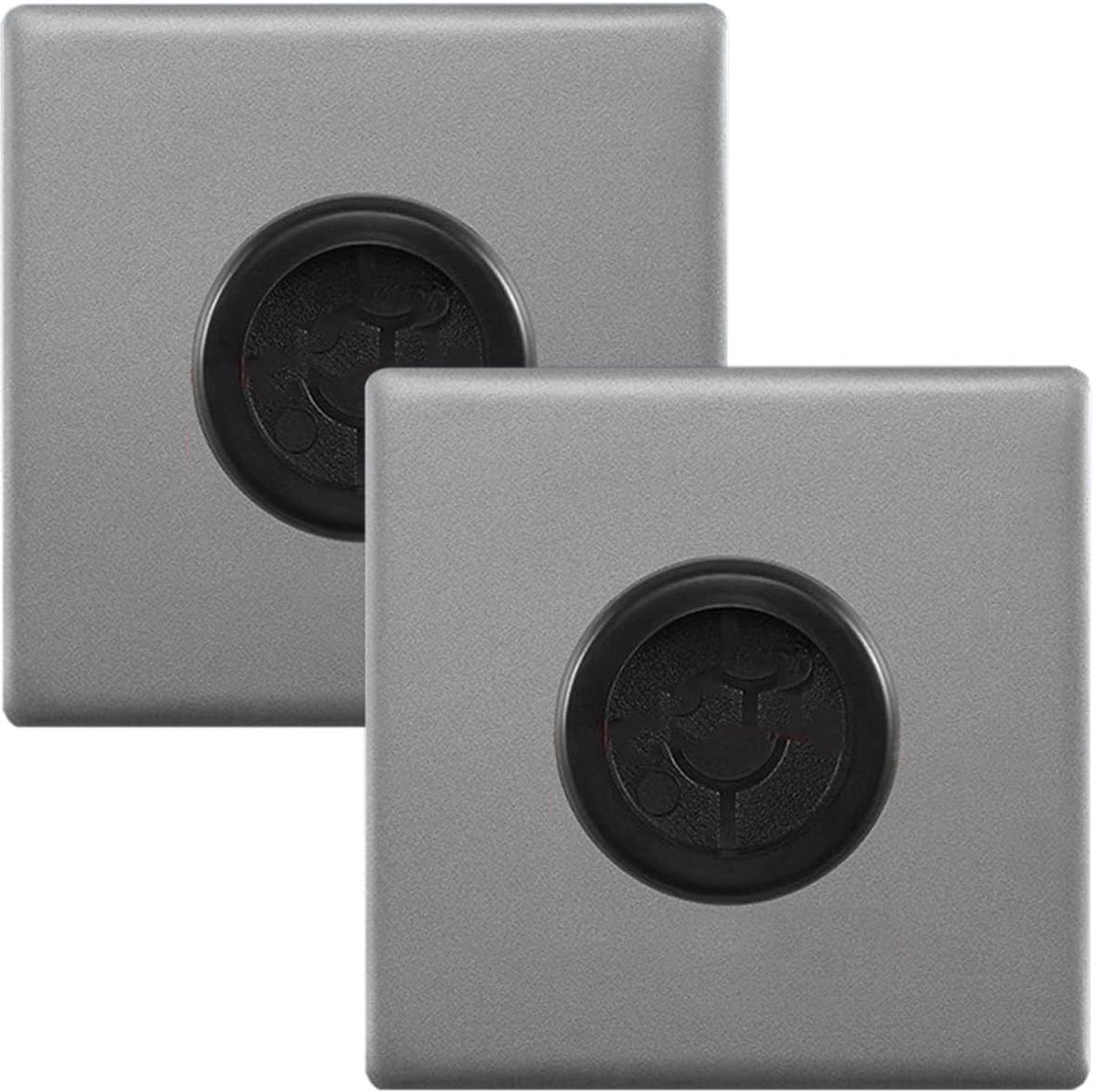 Pack of 2 Wall Cable Cover, Adhesive Cover for Cable Entry Diameter 29 mm, Grey Wall Hole Covers Brush Plate for - ShopVlot