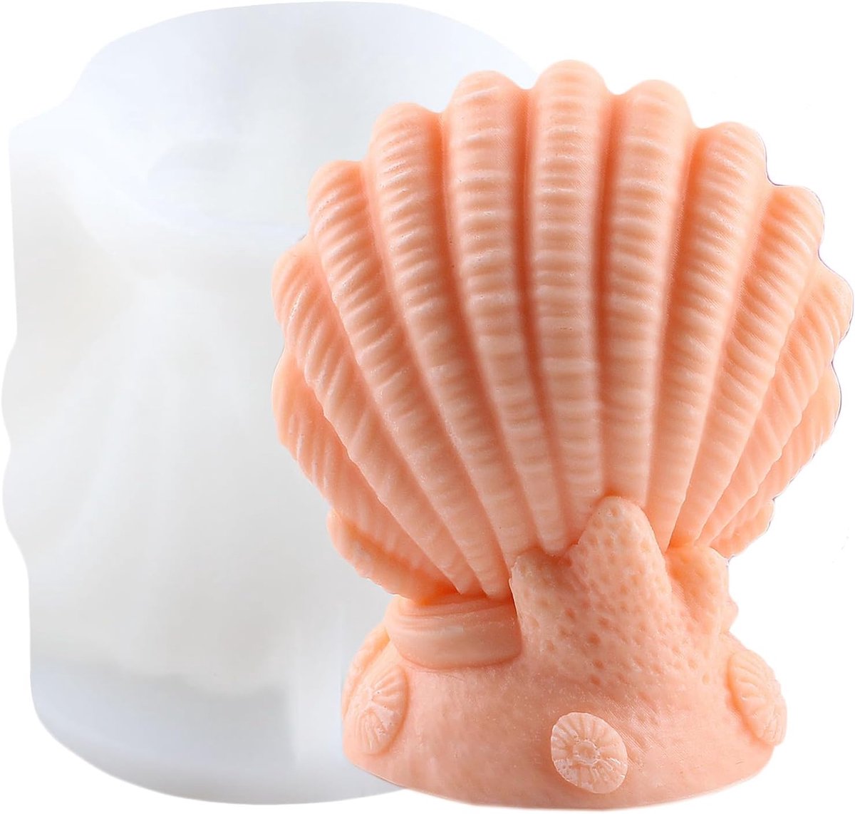 XIAOSHUI Shell Candle Shapes Shell Candles Silicone Molds Seashell Resin Plaster Mould For Candles Home Decoration - ShopVlot