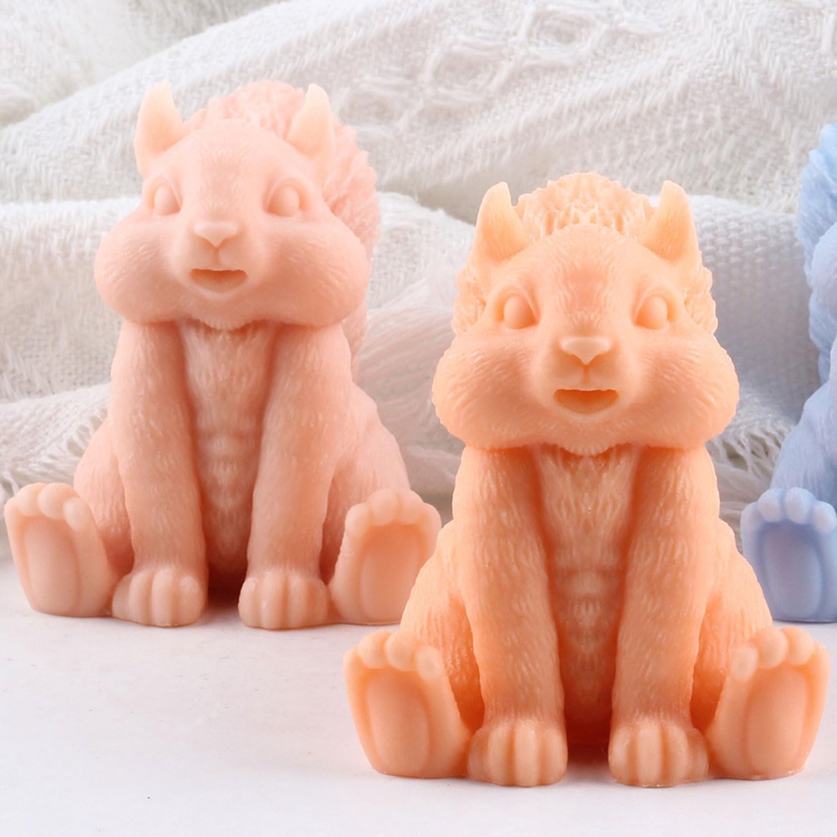XIAOSHUI Squirrel Candle Shape Squirrel Animal Shape Squirrel Candle Silicone Shapes Squirrel Resin Casting Mould for - ShopVlot