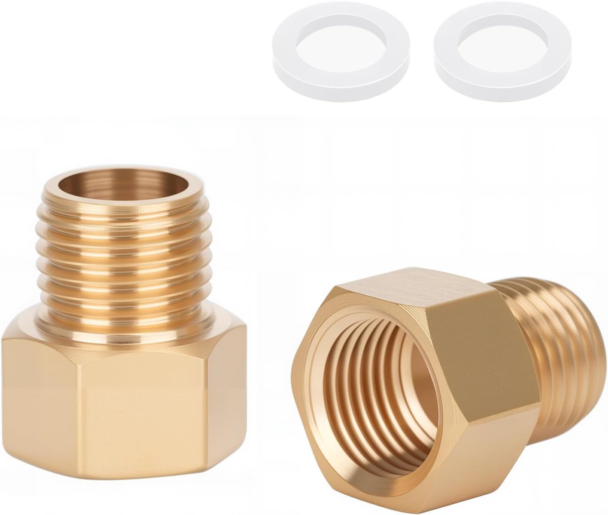 2pcs reducer 1/4 inch, reducing extension 1/4 inch brass thread/brass fittings - ShopVlot