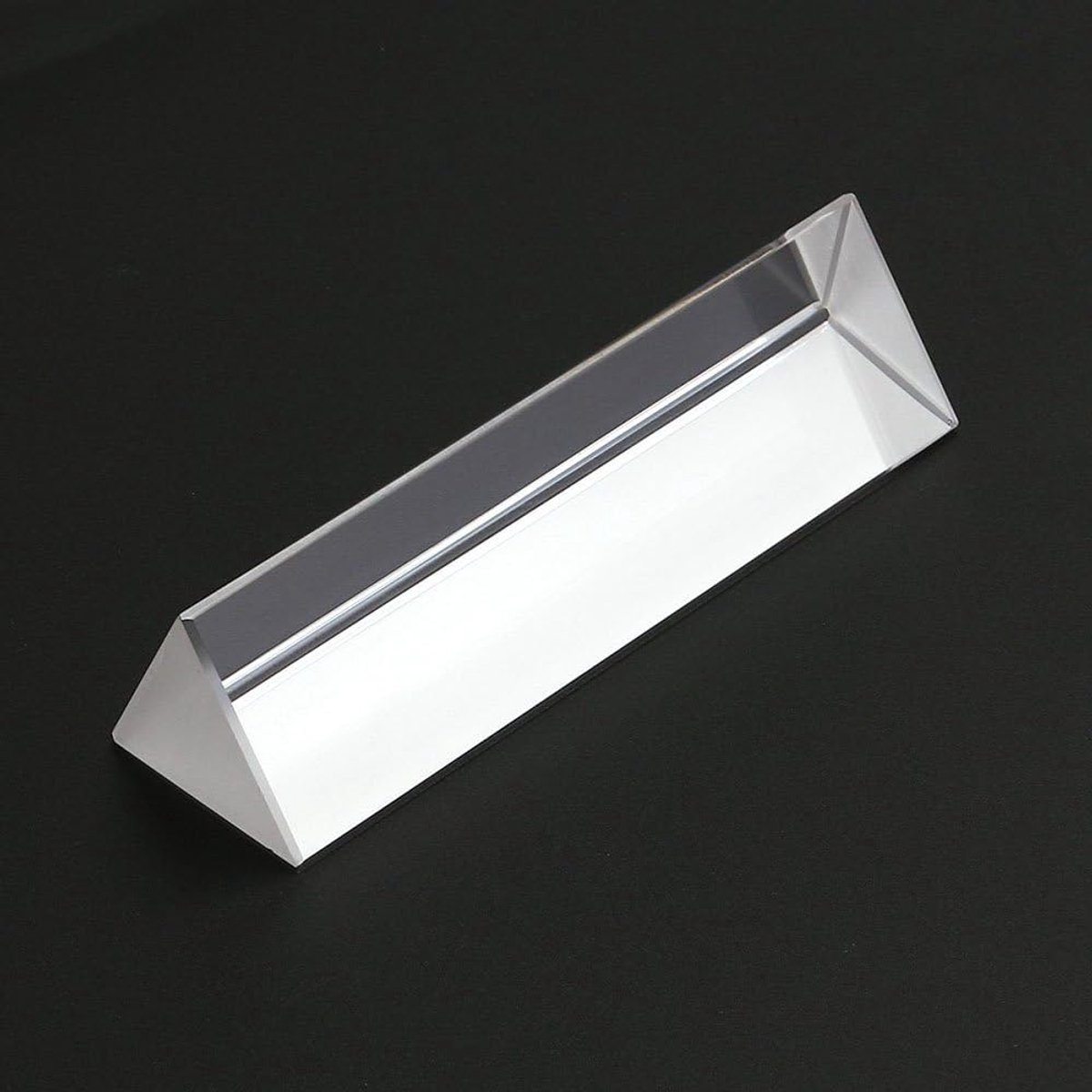 Triangular Prism, Crystal Optical Glass, Triangular Prism Refractor for Physics Education Light Spectrum - ShopVlot