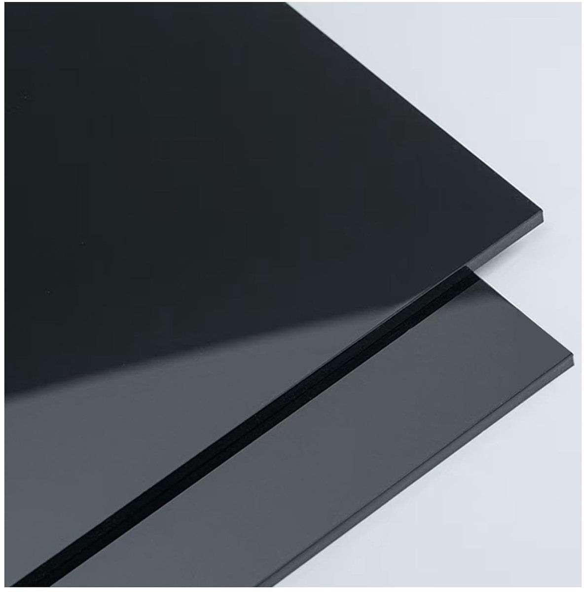 Zwarte acrylglasplaat, A2-420 mm x 594 mm x 2,7 mm, acrylglasplaat, helder, robuust, transparante kunststof plaat voor - ShopVlot