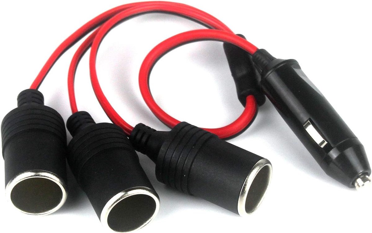 Car Cigarette Adapter to Cigarette Lighter Socket(1 Male Plug to 3 Female Socket Plug Connector) 12V 24V - ShopVlot
