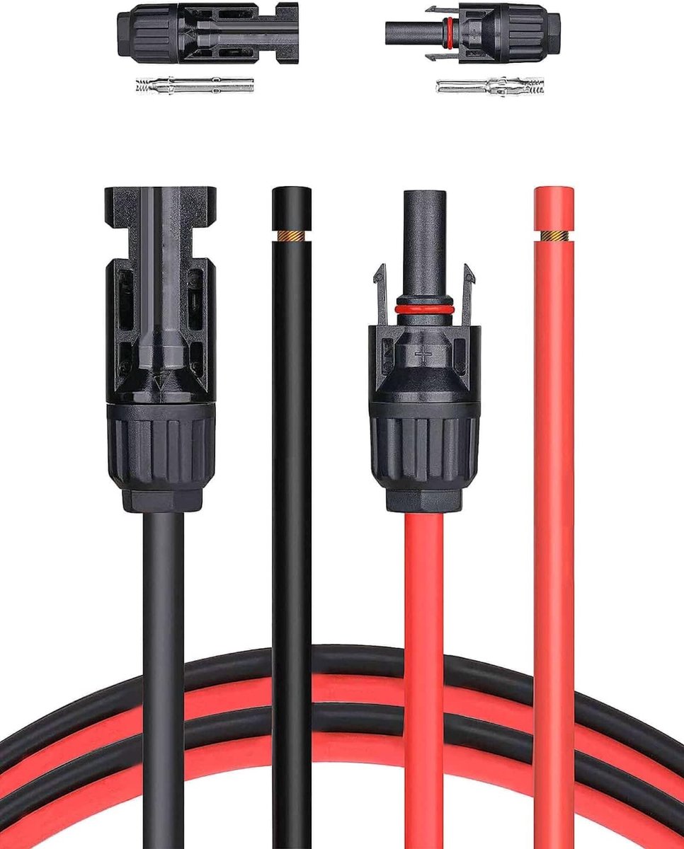 Solar Cable Extension, 10 AWG, Solar Extension Cable with Plug and Plug Connection for Plug, Solar Installation, Solar - ShopVlot