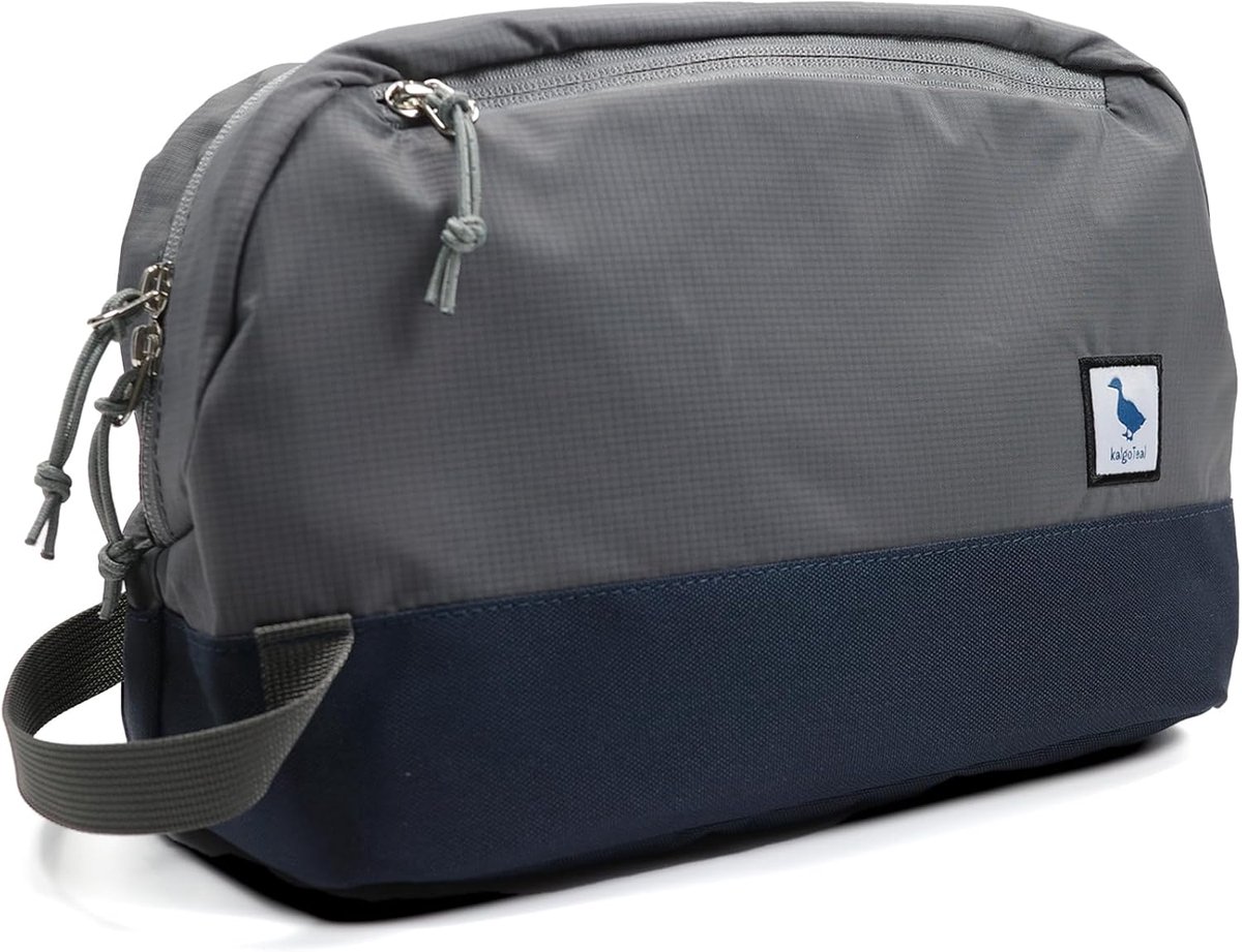 Travel Toiletry Bag 8L, Large Packing Cube With Waterproof TPU Wet/Dry Compartment, Grey, Casual - ShopVlot
