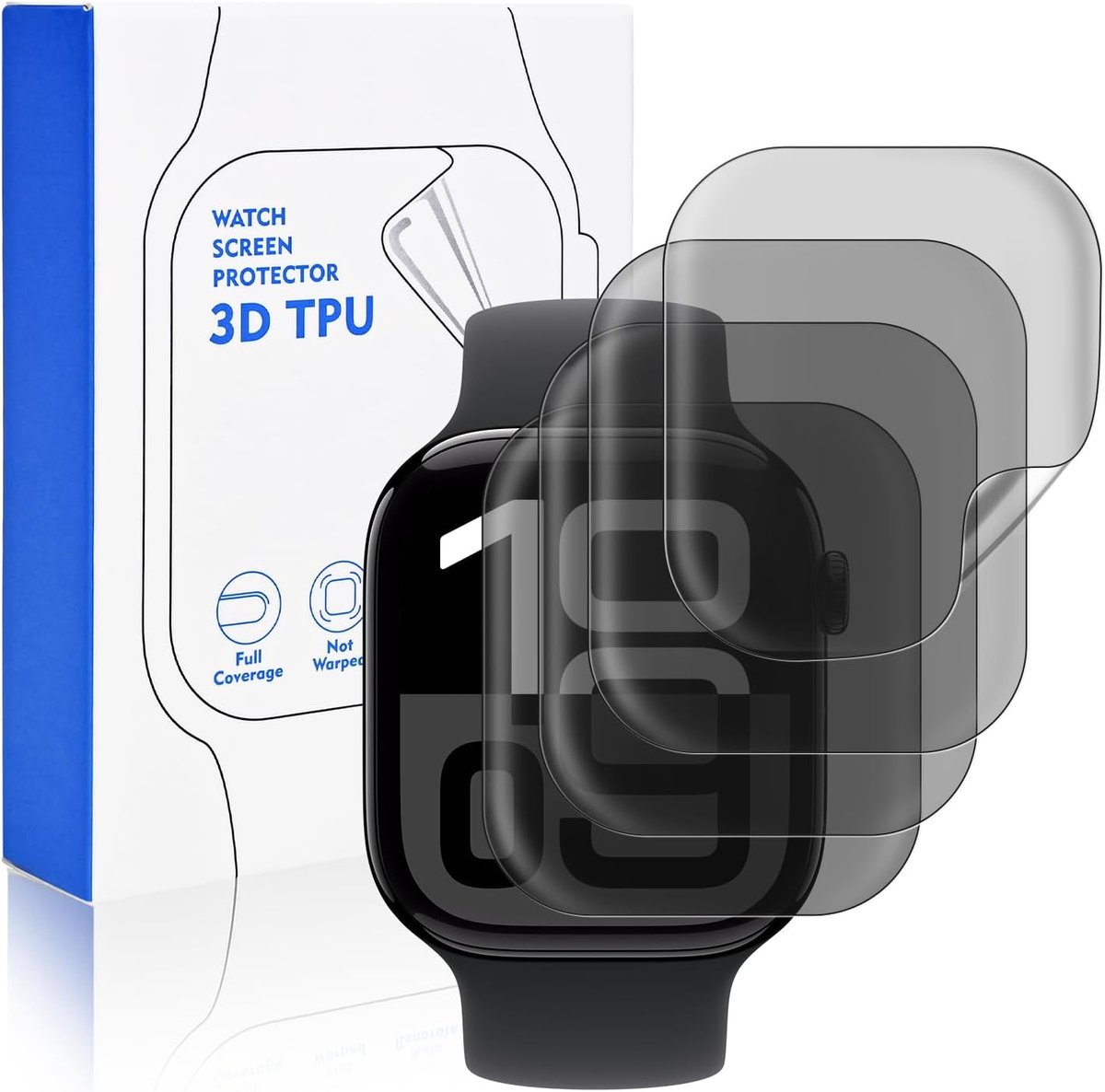 4 Pack Privacy Screen Protector Compatible with Apple Watch Series 11/10, 46mm Privacy Screen Protector,Self Healing - ShopVlot