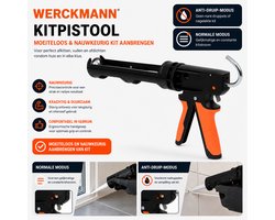 Werckmann Kitpistool – Professioneel Kitpistool – Anti-Druip Modus – Normale Modus – Ergonomische Handgreep