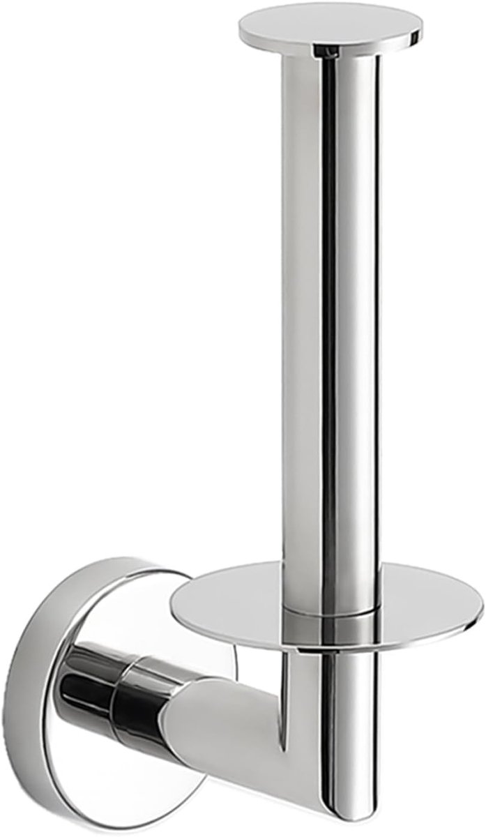 Premium Toilet Paper Holder 304 Stainless Steel - Mirror Chrome - 15 kg Load Capacity - Wall Mounted with Drills - ShopVlot