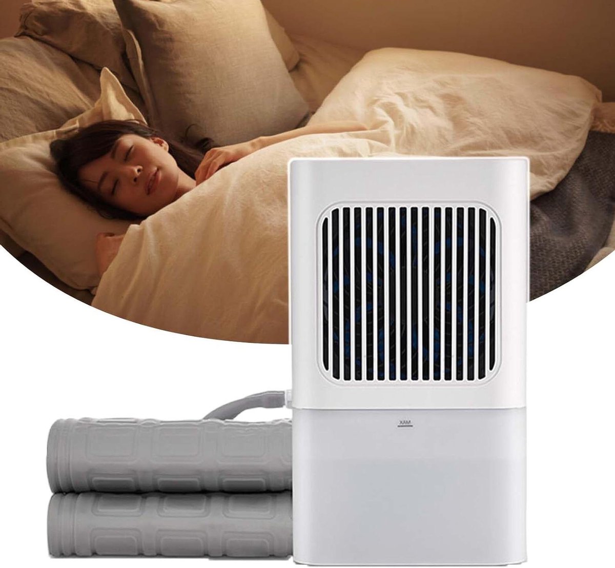 Watergekoelde Matras - Koelmat Bed - Comfortabel Slapen - Instelbare Snelheden - Dubbel Formaat - Grijs