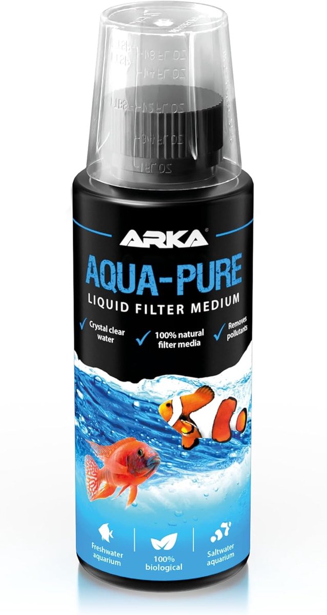 MICROBE-LIFT 9138-S Aqua-Pure Vloeibaar filtermedium met levende bacteriën voor elk zeewater en zoetwateraquarium, 118 - ShopVlot