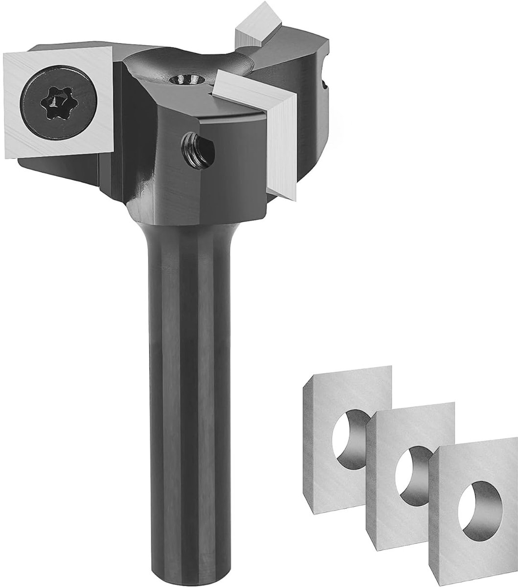 SpeTool Face cutter shank 35 mm diameter, accurate with 3 interchangeable carbide blades (10.5 x 10.5 x 2.2 mm), 3 - ShopVlot