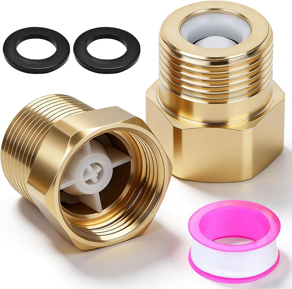 Check Valve 1/2 Inch Check Valve, DN15, Check Valve, Brass up to 248 °F, 2 Pieces, with Female Thread and Male Thread - ShopVlot