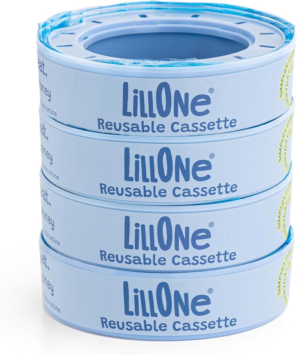 LillOne 4 Refill Packs with Reusable Diaper Eaters Baskets Compatible with Angelcare, Litter Locker, Playtex Genie - ShopVlot