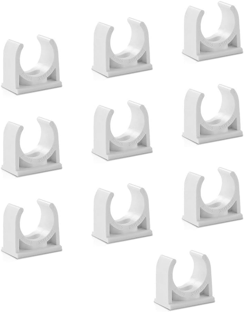10PCS 40mm U Type Pipe Clamps Pipeline Fittings White - ShopVlot
