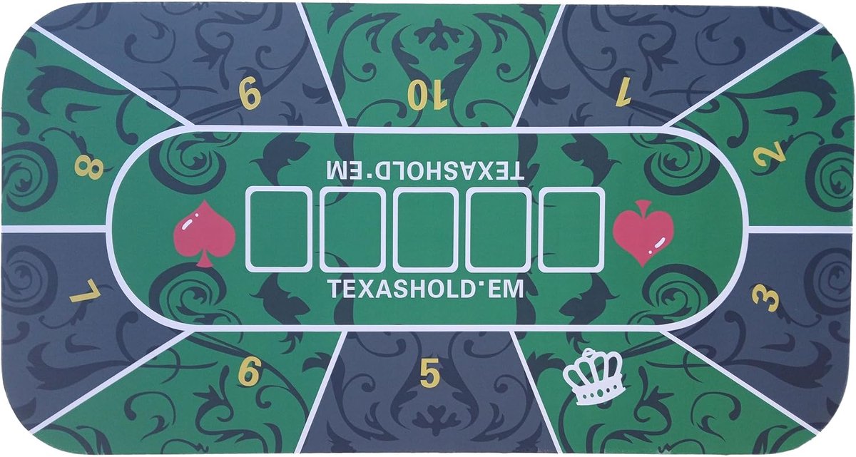 Hot Games Poker Cloth 180 x 90 cm. Green Neoprene - ShopVlot