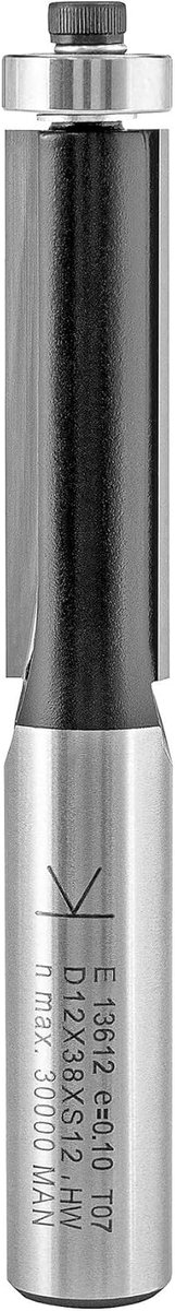 ENT 13612 Flat cutter carbide metal, shaft (S) 12 mm, diameter (D) 12 mm, NL 38 mm, SL 40 mm, GL 91 mm, with ball - ShopVlot
