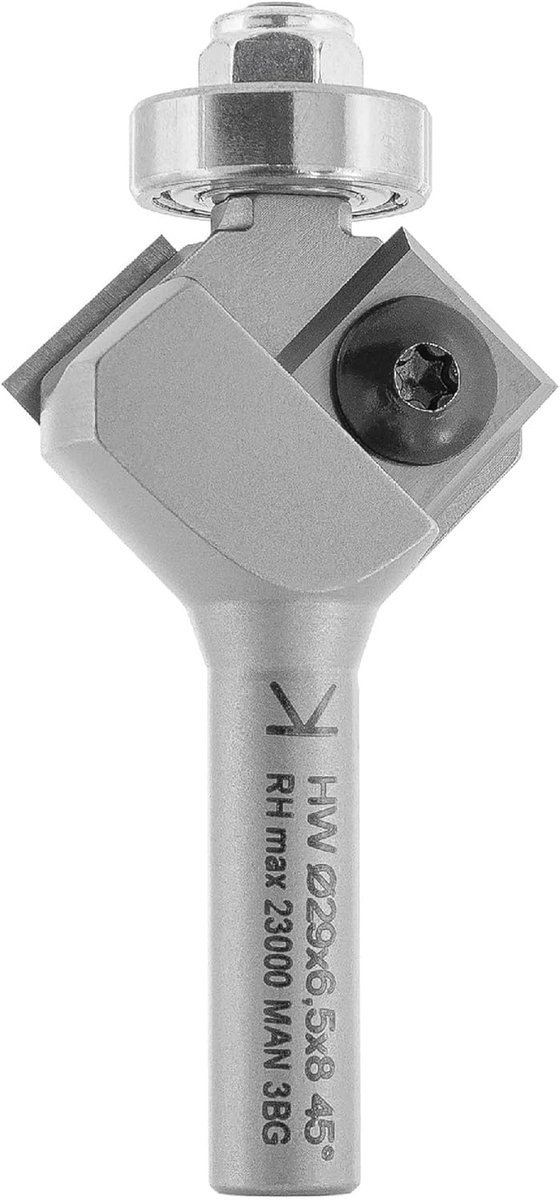 ENT 20293 Edge cutter inserts Carbide, shank (S) 8 mm, diameter (D) 32 mm, NL 12 mm, E 45°, with ball bearing - ShopVlot