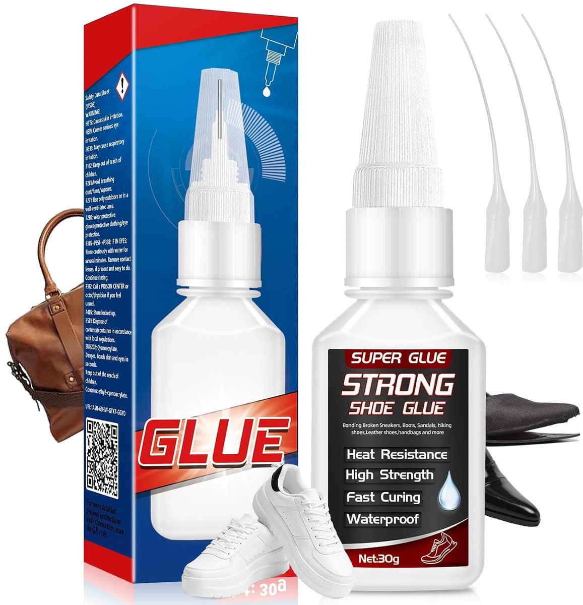 Shoe Glue, Extra Strong Transparent and Waterproof Shoe Glue for Sneaker Socks, Boots, Sandals and Heels, Professional - ShopVlot