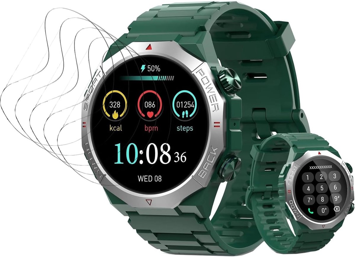 Hydrogel Film 5pcs for Qecnato S10 1.39" Smart Watch Transparent TPU Film Screen Protector Touch Sensitive, HD Clear - ShopVlot