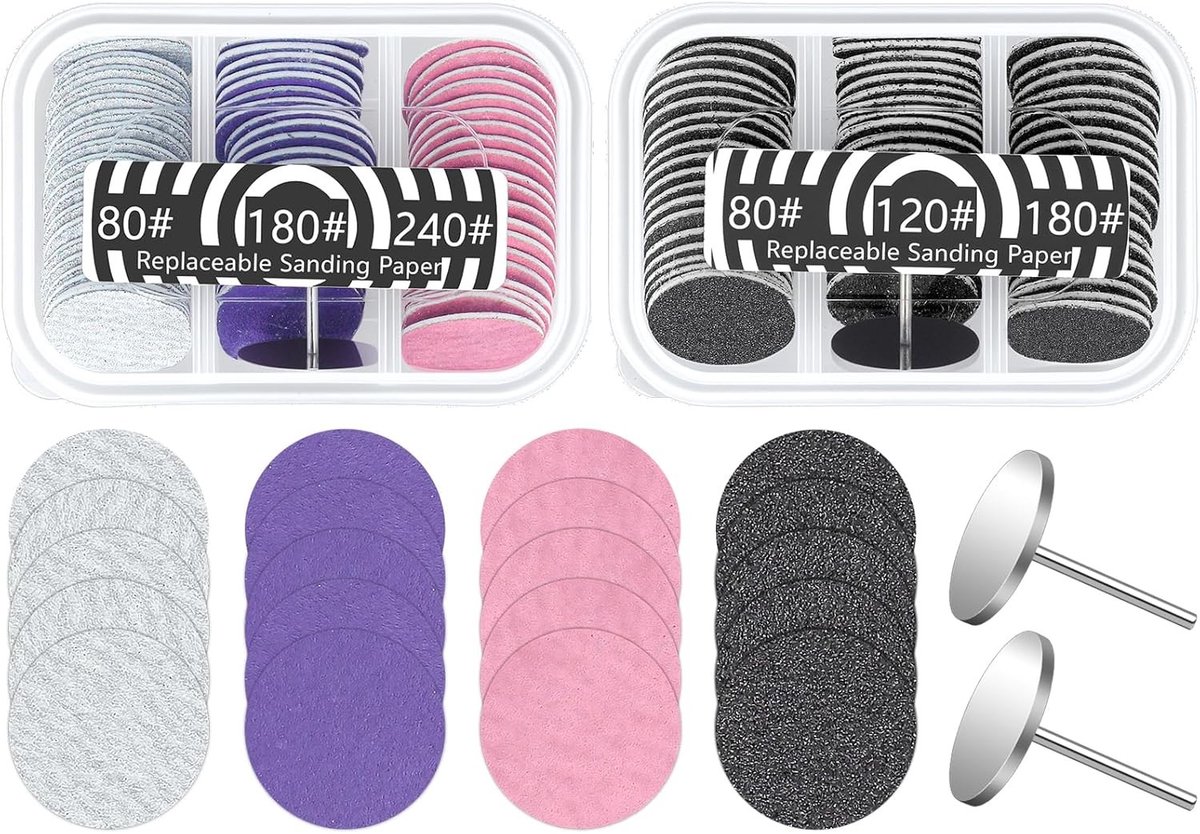 Slijpschijf Pedicure Set - Zwart - 25 mm - Hoogwaardige Materialen - Voor Voetverzorging