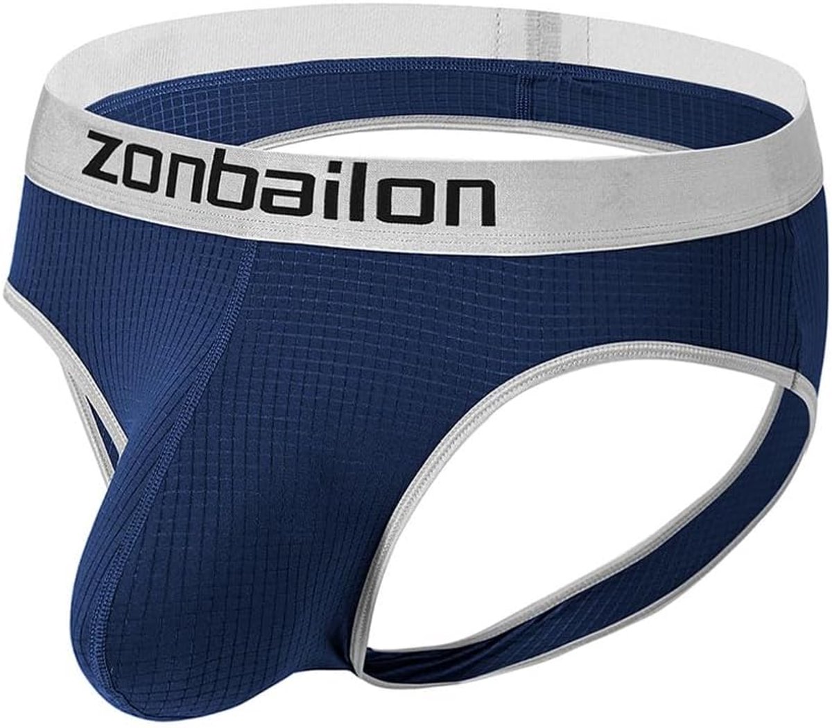 Sexy Athletic Supporter Jockstrap Bulge Enhancing Briefs Micro Mesh Smooth Tagless Underwear, 1 x Navy Blue, L - ShopVlot