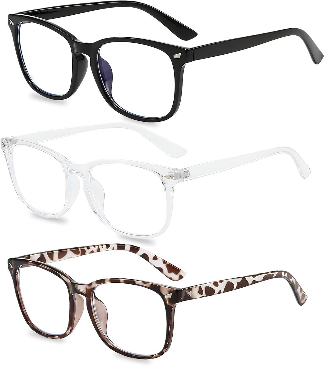 Pack of 3 Pairs Blue Light Blocking Glasses for Men and Women - ShopVlot