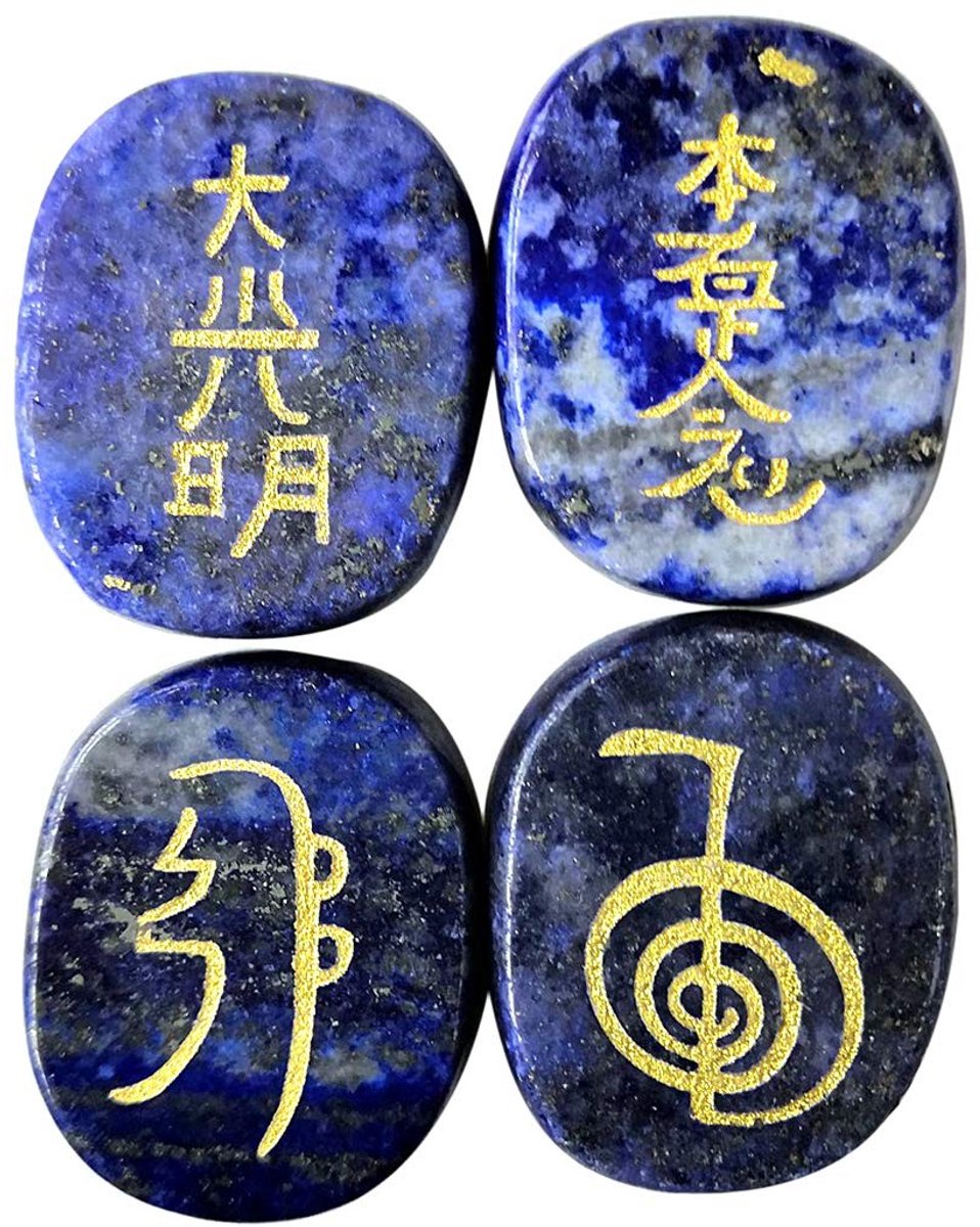 Solidchoice - Set van 4 Lapis Lazuli Chakra Stenen voor Genezing