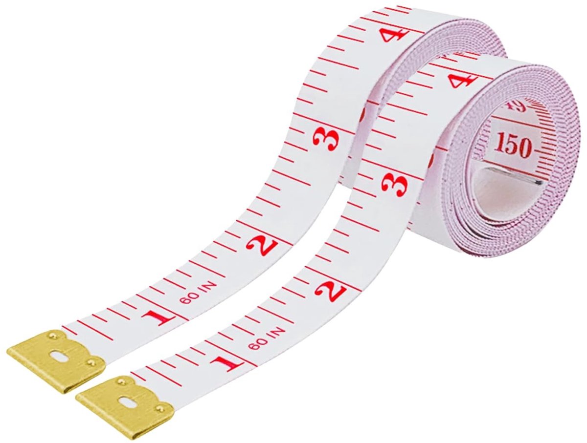 Solidchoice - Set van 2 Flexibele Meetlinten van 150 cm voor Naaien
