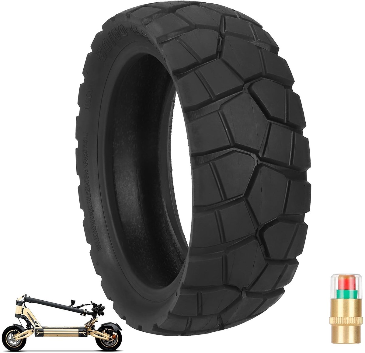 Solidchoice - Off-Road Vacuümtire voor Elektrische Scooters, Set van 2