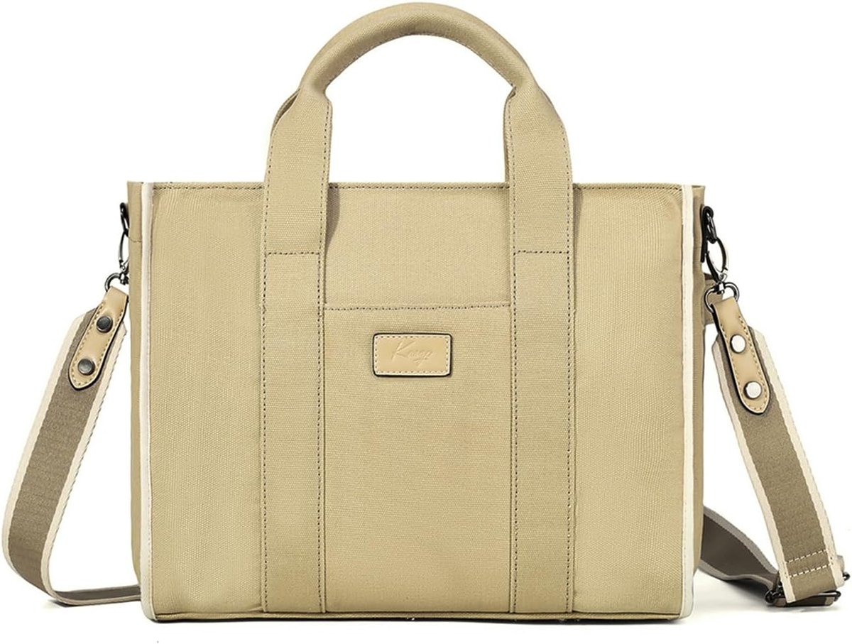 Damesportemonnee medium - canvas mode PU leer - meerdere vakken - perfect voor school en werk - ShopVlot