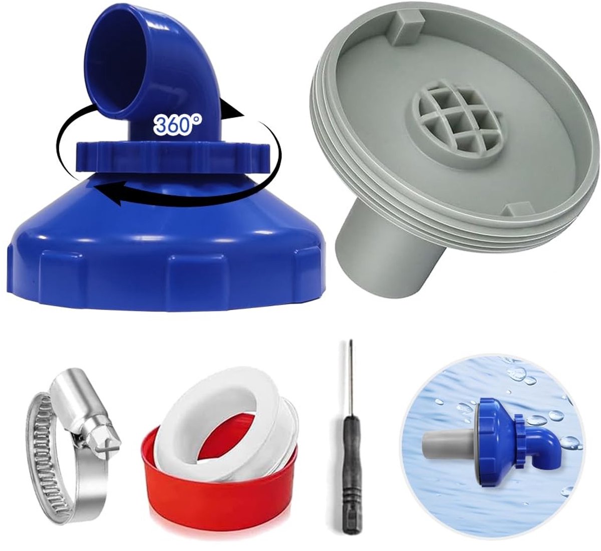 Solidchoice - 360° Rotatable Zwembad Inlaatmondstuk voor Betere Watercirculatie