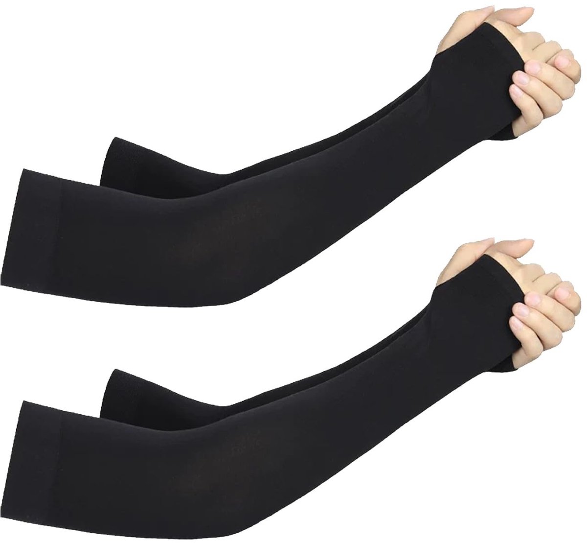 Ice Silk Arm Warmers voor Zonbescherming - UV Bescherming, Ideaal voor Sporten zoals Fietsen, Voetbal en Basketbal, Met Duimopeningen voor Dames en Heren