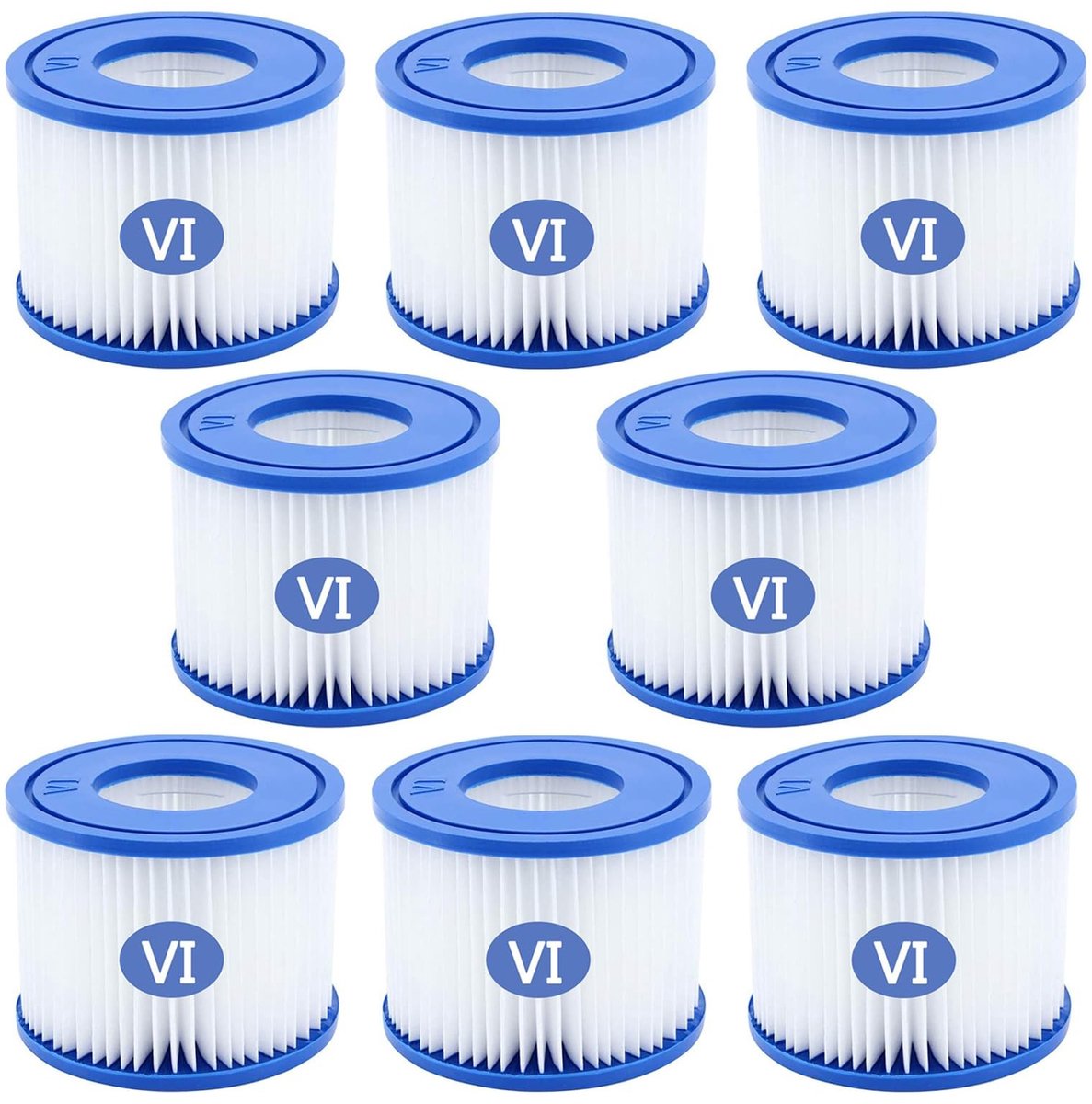 Solidchoice - Pack van 8 Filtercartridges voor Zwembad Type VI