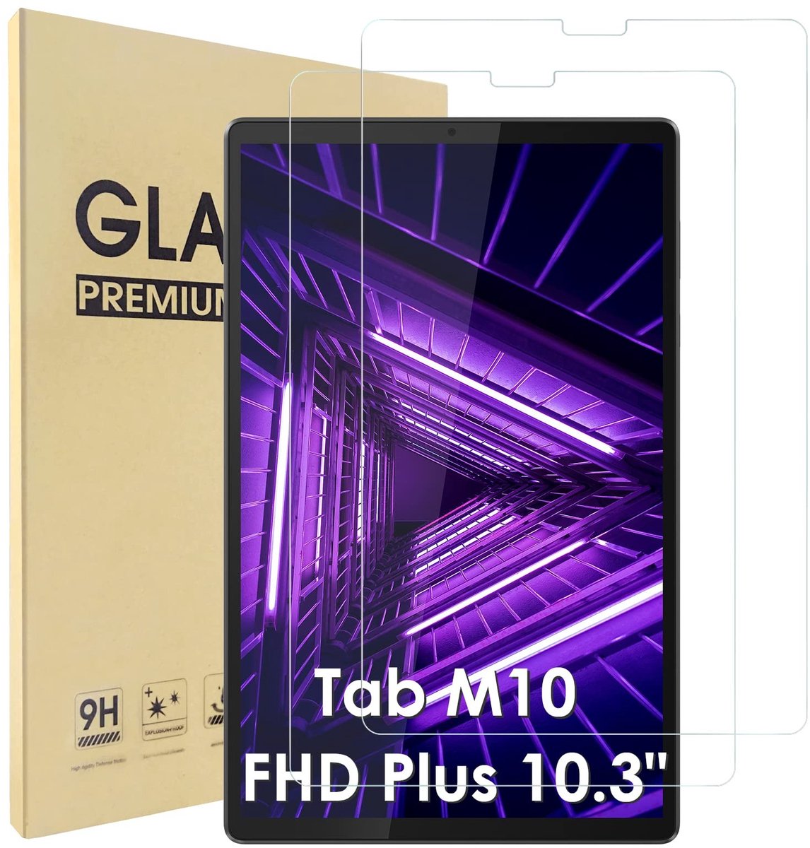 Solidchoice - 2 Stuks Gehard Glas Screen Protector voor Tablet 10.3 Inch