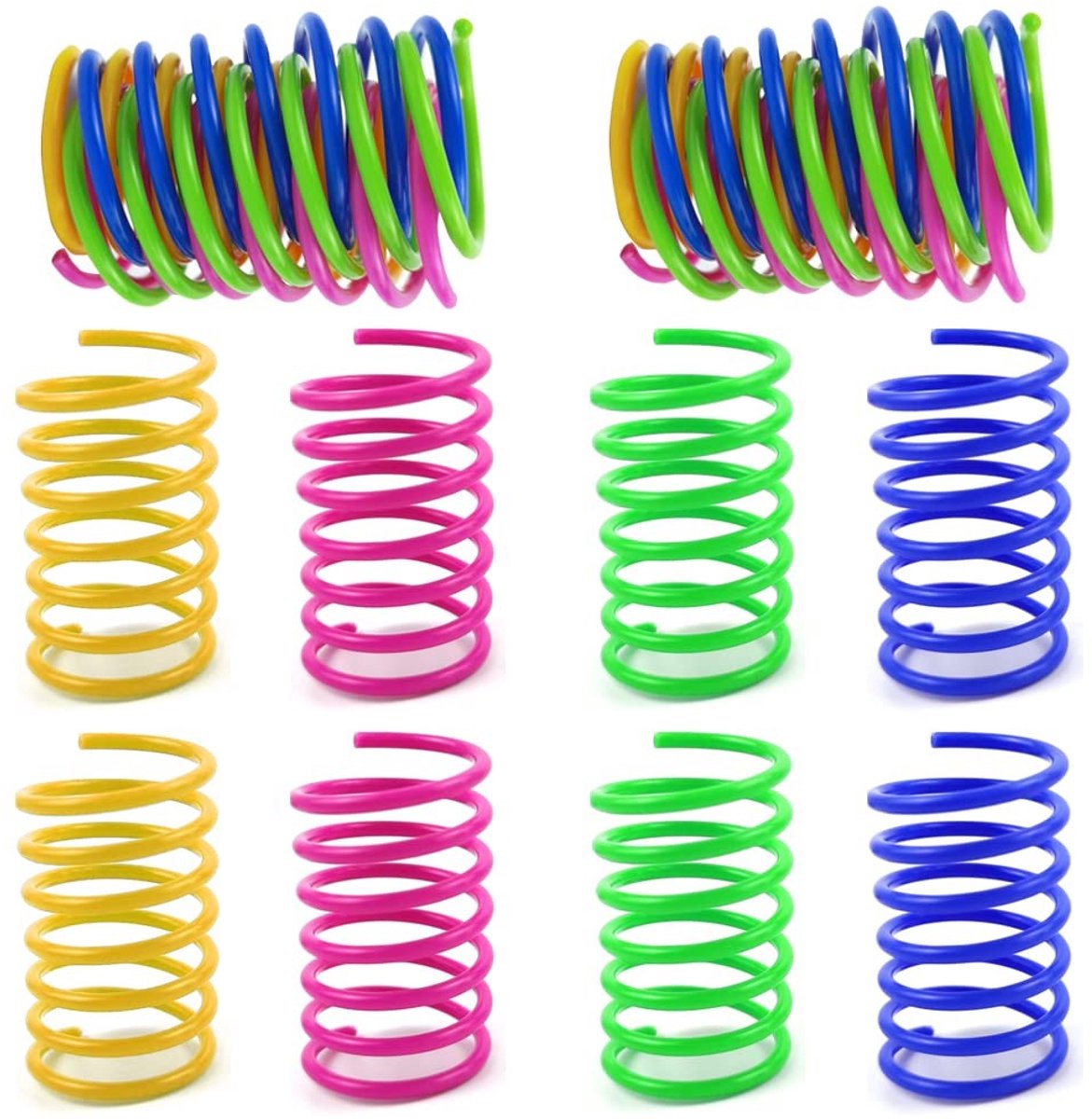 Solidchoice - 20 Stuks Kleurrijke Spiralen Speelgoed voor Katten