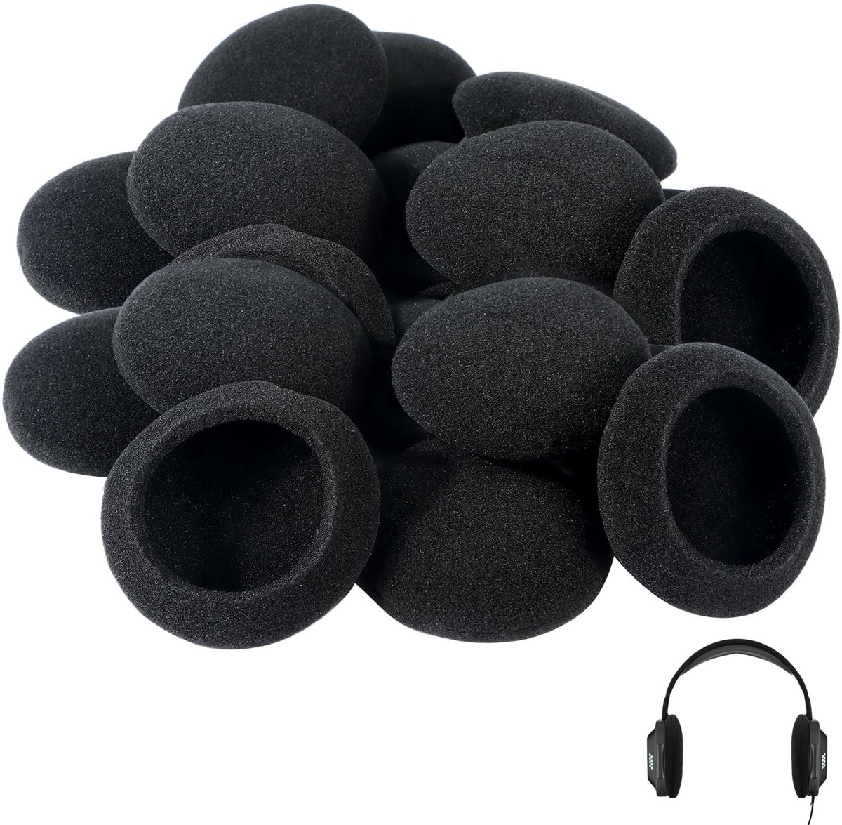 Solidchoice - 10 Paar Vervangende Oorkussens voor Hoofdtelefoon 50mm