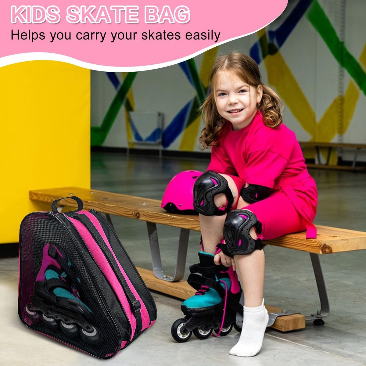 Solidchoice - Opbergtas voor Roller Skates met Mesh Pocket